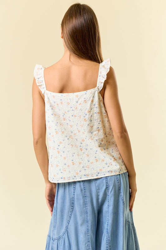 Summer Blossom Rouched Cami Top