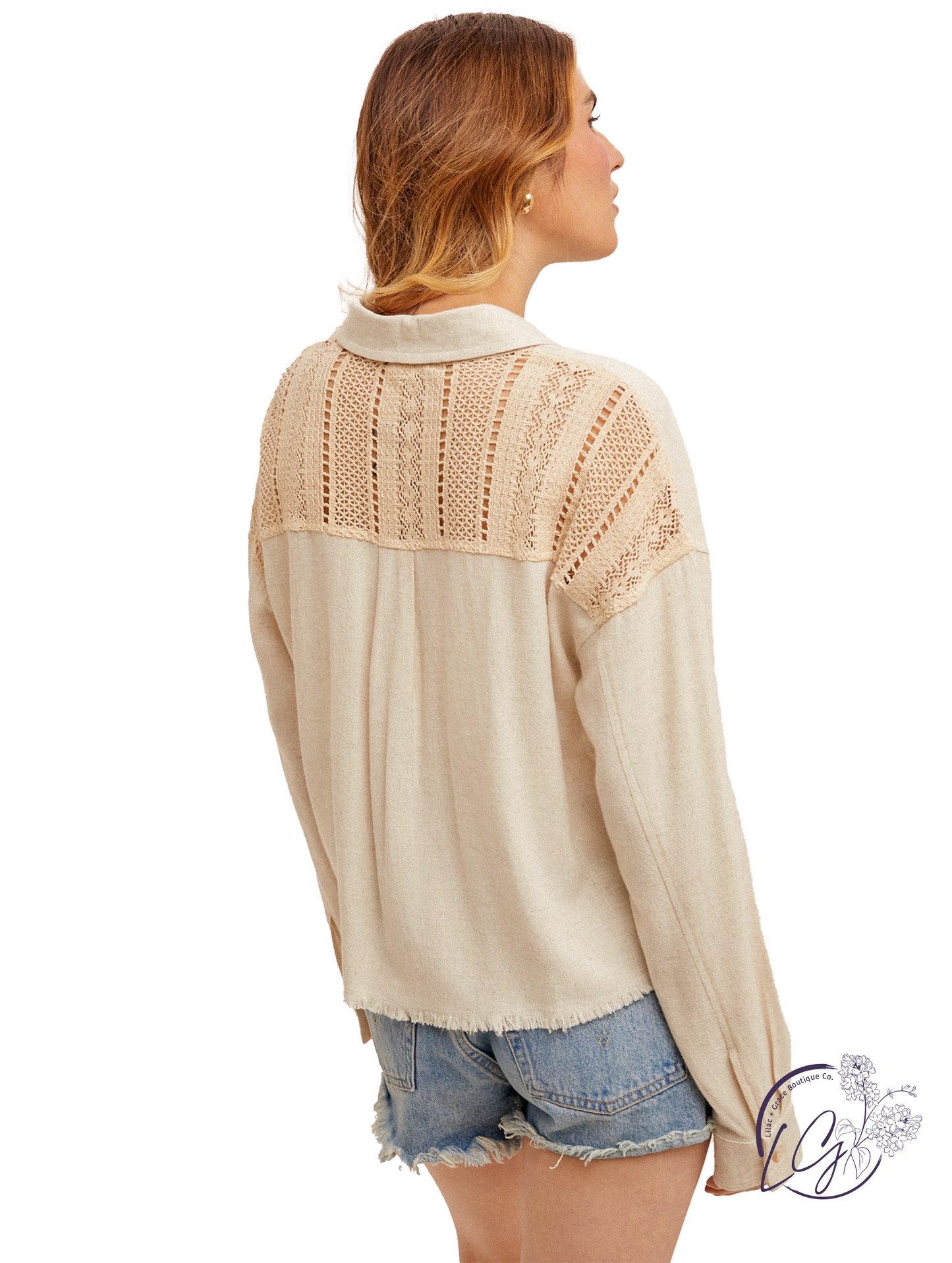 Thistledrift Contrast Crop Shirt