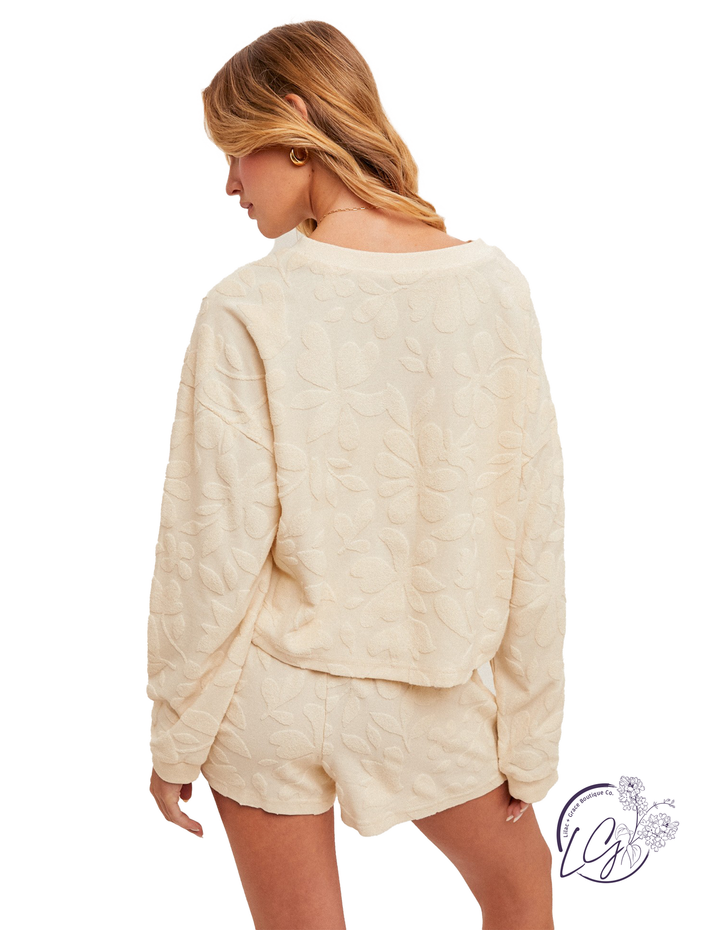 Pasture In Pattern Terry Pullover