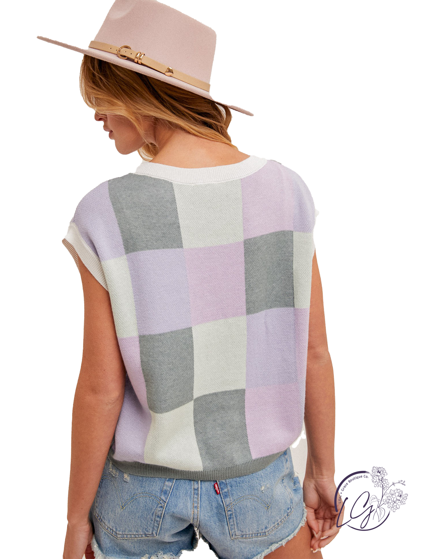 Glitch In Color Sweater Crop Tee