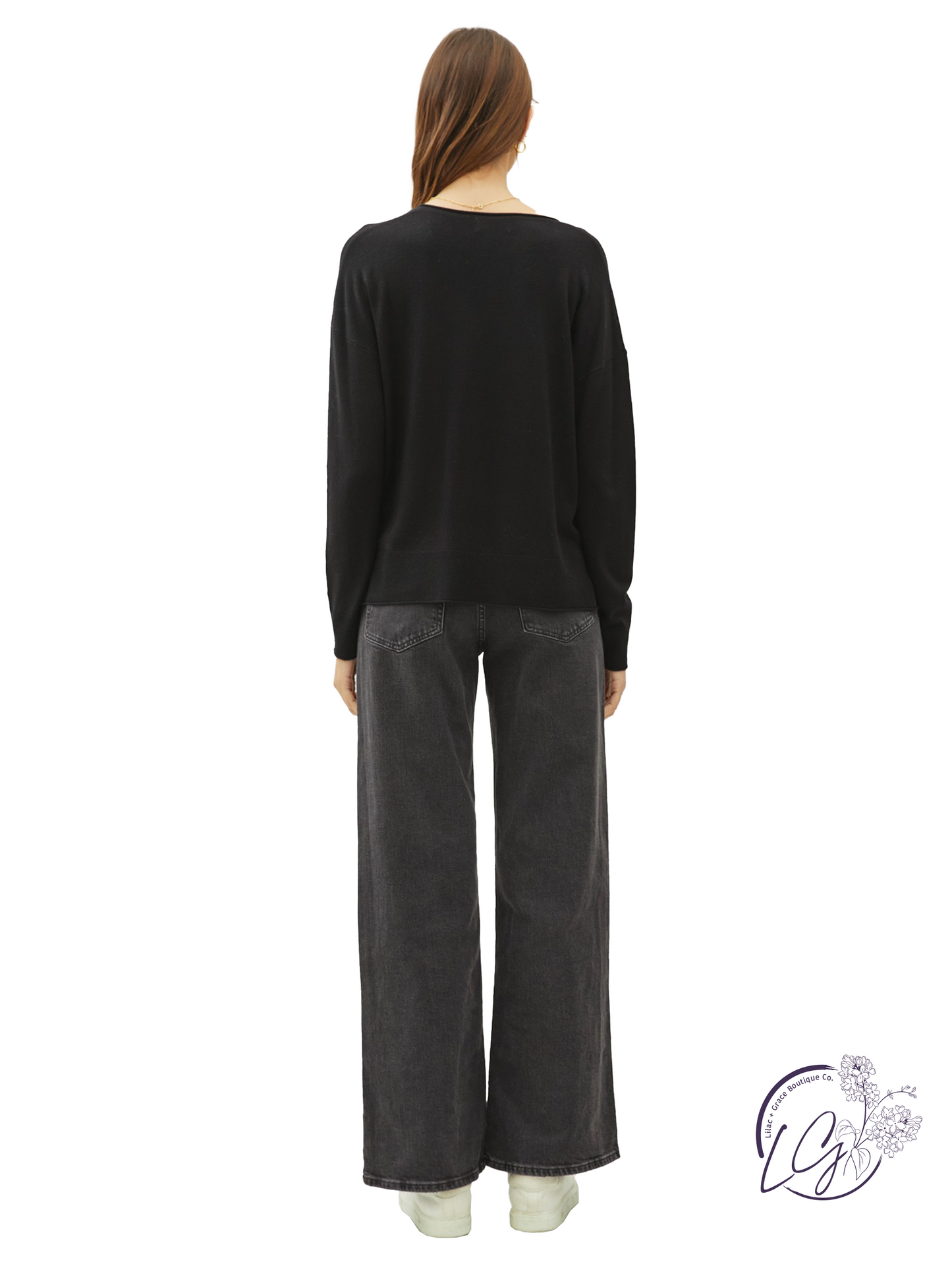 Keep Moving Forward V-Neck Sweater