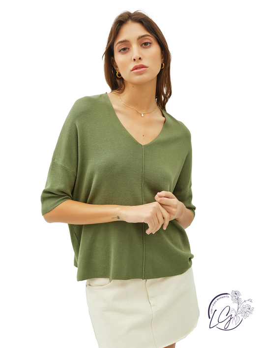 Take Care Half Sleeve Sweater