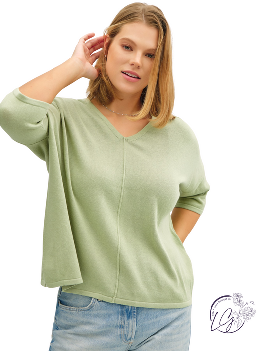 Curvy Park Bench Pause Sweater