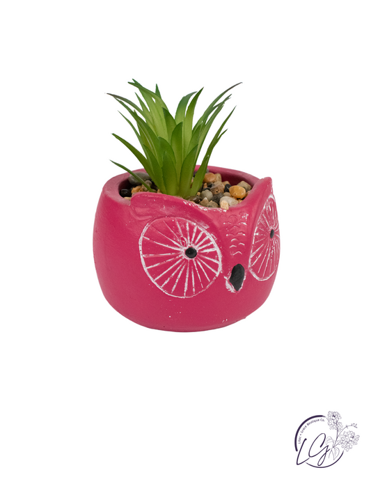 Cement Animal Planter w/ Succulent