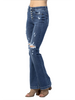 Myra Mid Rise Distressed Flare Jeans by Judy Blue