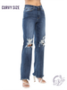 Curvy Jolene High Distressed Straight by Judy Blue