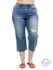 Curvy Jennie High-Rise Wide-Leg Distressed by Judy Blue