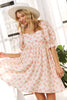Curvy Cute Eyelet Floral Babydoll Mini Dress