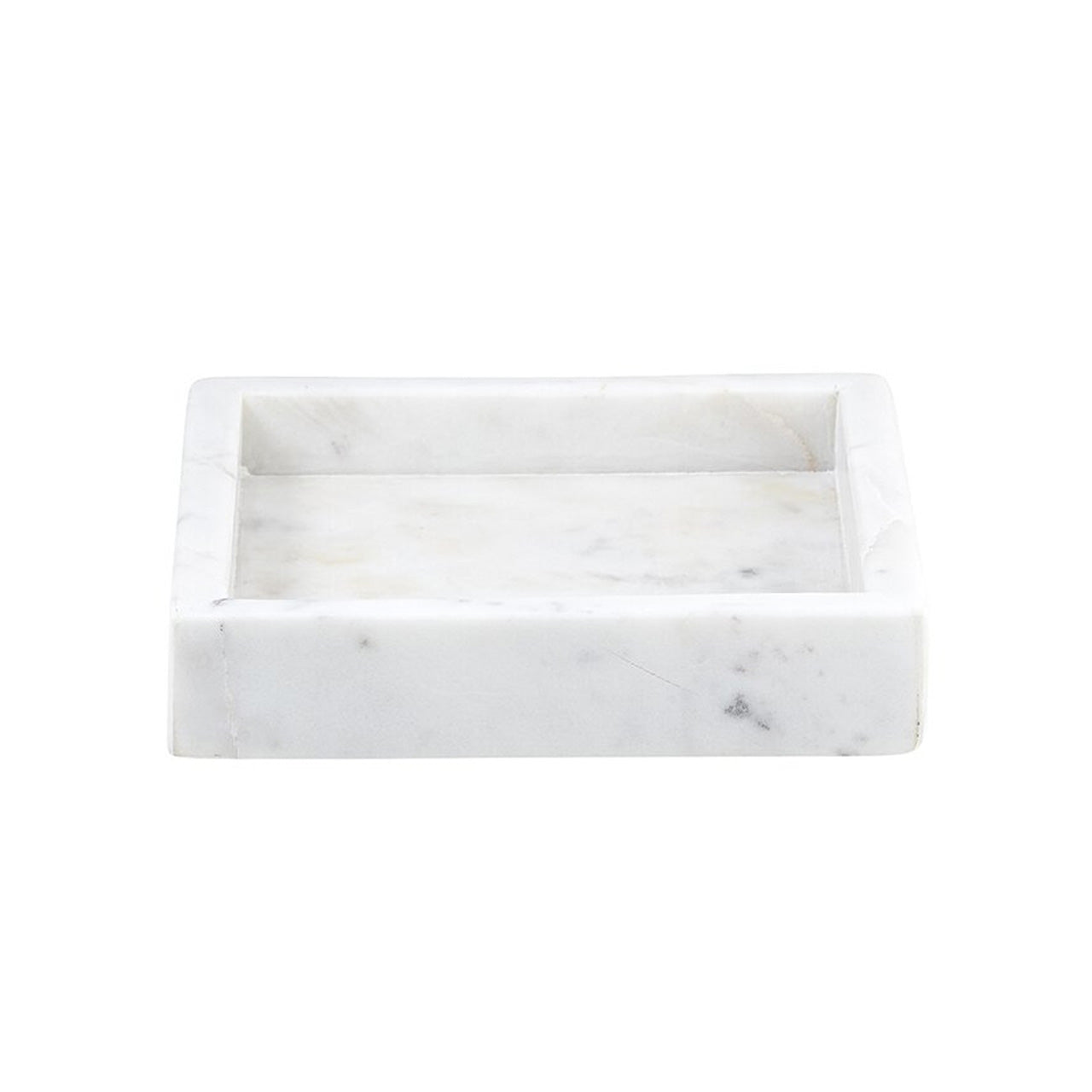 Square Marble Tray - White