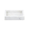 Square Marble Tray - White