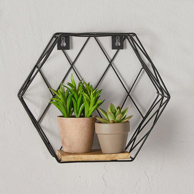 Honeycomb Shape Wall Shelf - Large