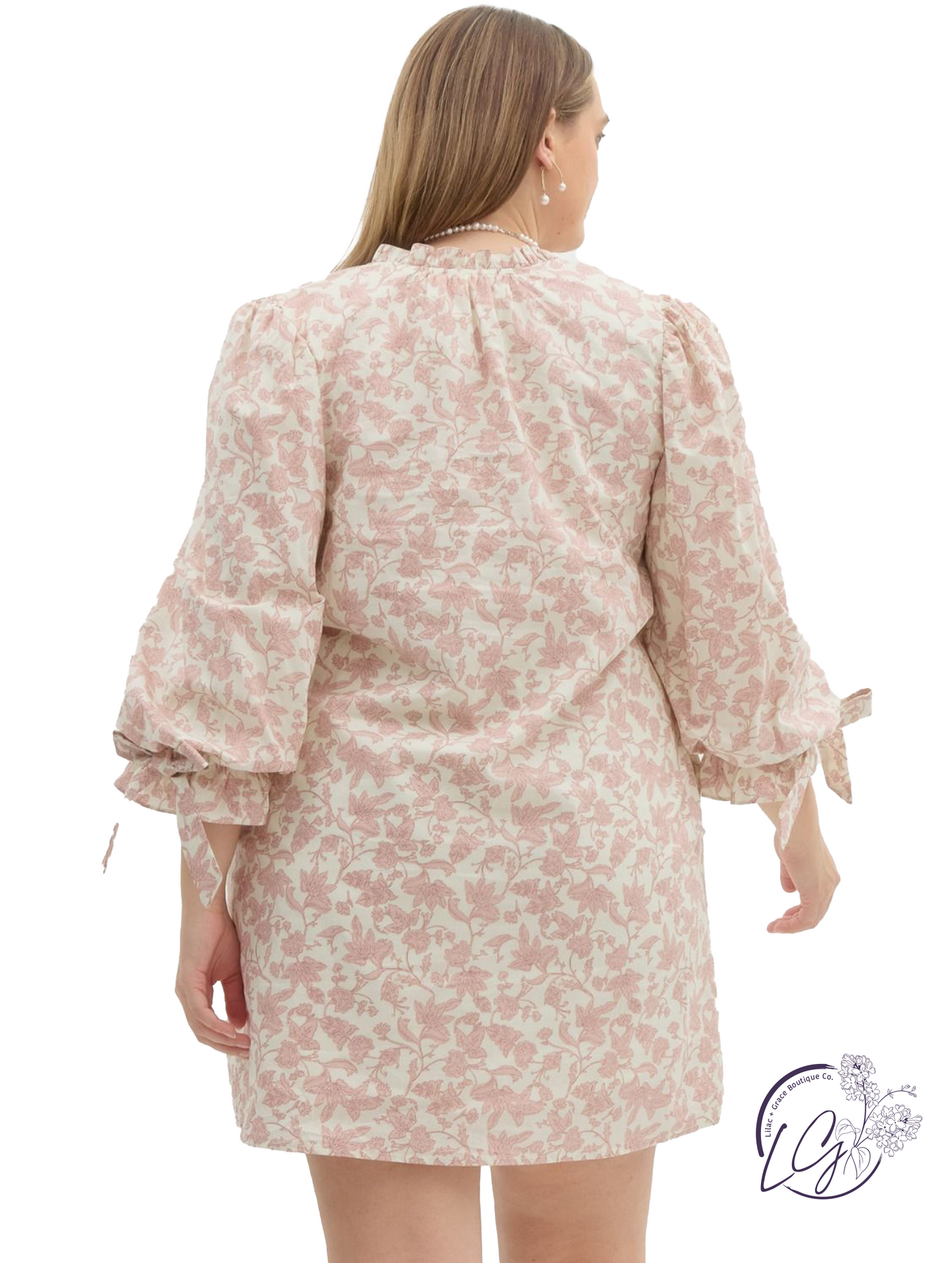 Curvy Ribbon Bound Mini Dress