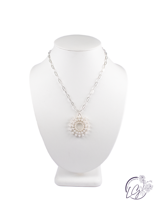 Dove Silver Pearl Necklace