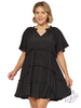 Curvy My Kindness Tiered Dress