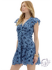 Indigo Runs Deep Flutter Mini Dress