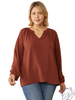Curvy It's My Time Long Sleeve Blouse