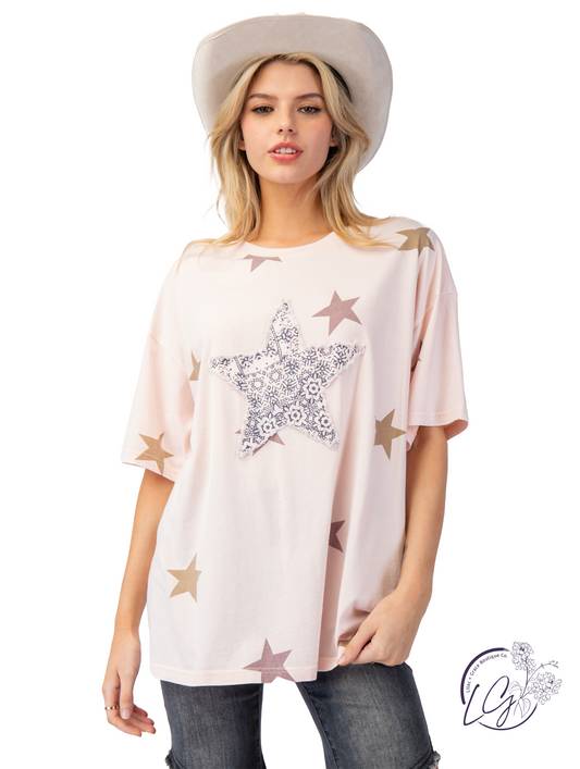 Worn Skies Star Top