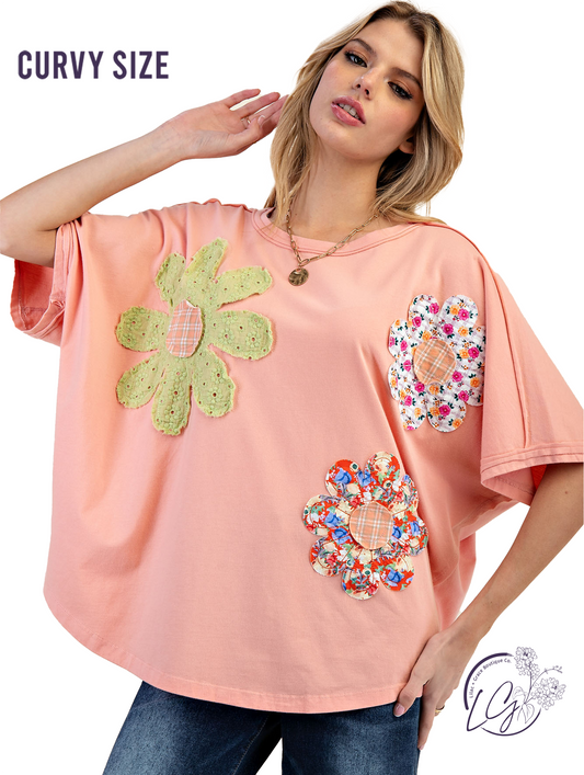 Curvy Sunwashed Meadows Top