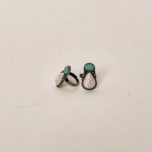 Western Two-Stone Statement Ring