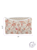Natalie Floral Pink Quilted Makeup Bag