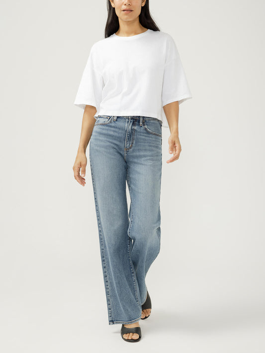 Cecelia High Rise Trouser Non-Distressed By Silver Jeans