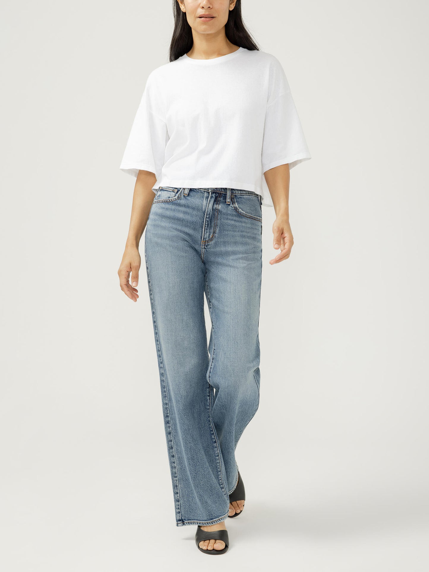 Cecelia High Rise Trouser Non-Distressed By Silver Jeans