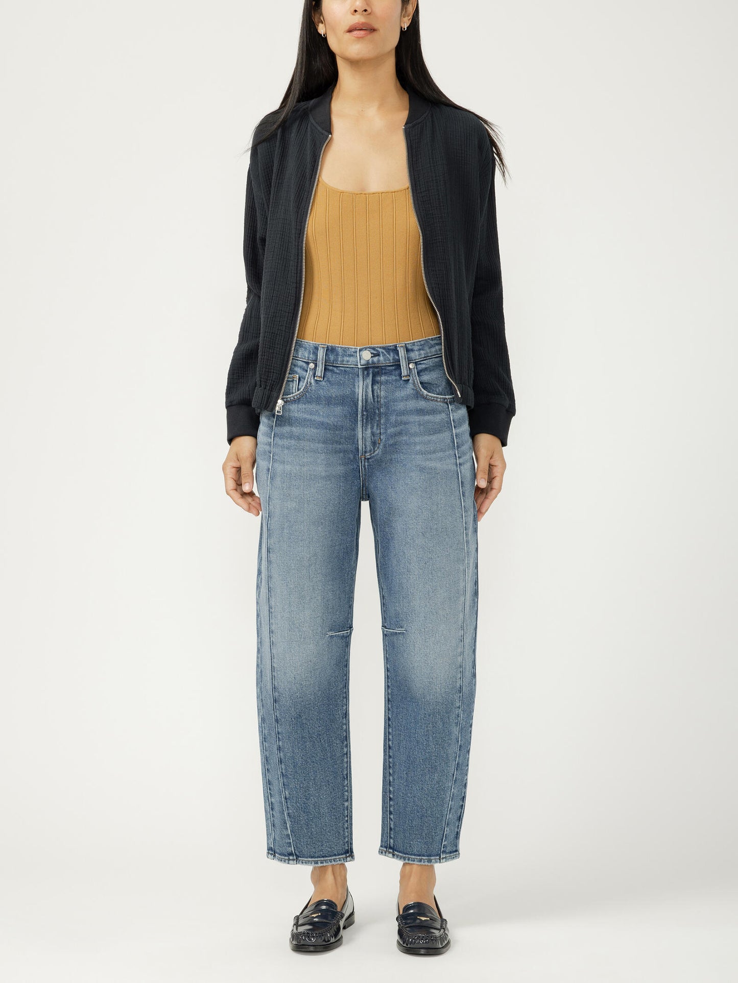 Candice High Rise Slim Barrel Leg Non-Distressed By Silver Jeans