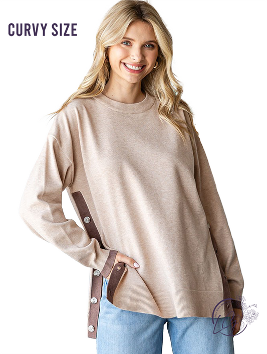 Curvy Calm Flows Knitted Sweater