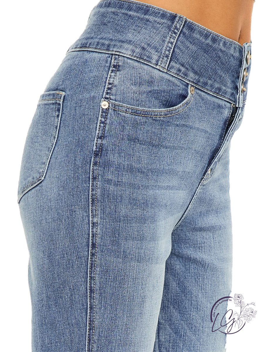 Skylar High Rise Flare by Kancan