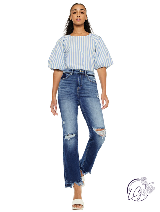 Henrietta High-Rise Slim Straight Jeans by Kan Can