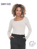 Curvy Streamline Scoop Neck Top