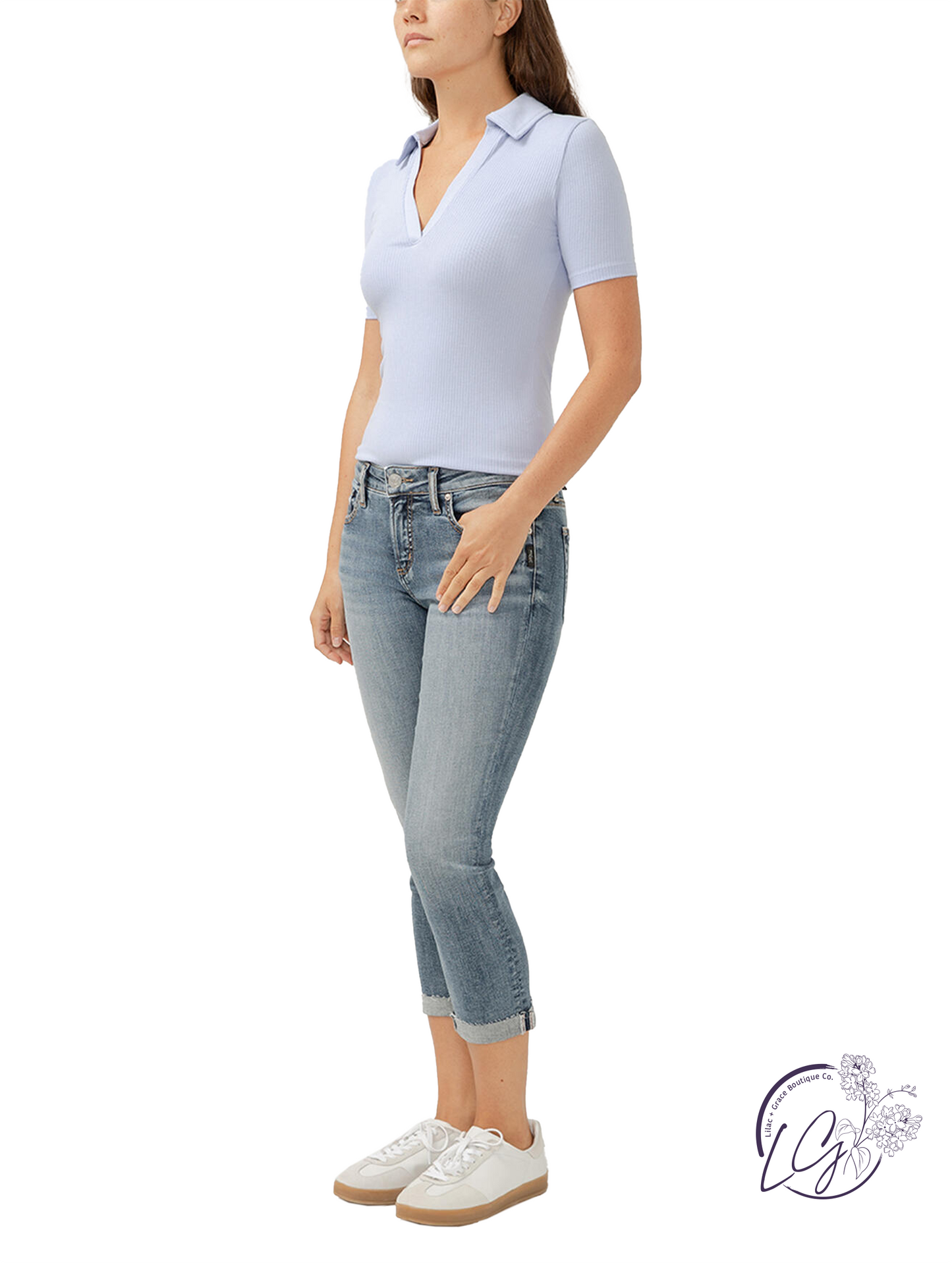 Giovanna Mid-Rise Capri by Silver Jeans
