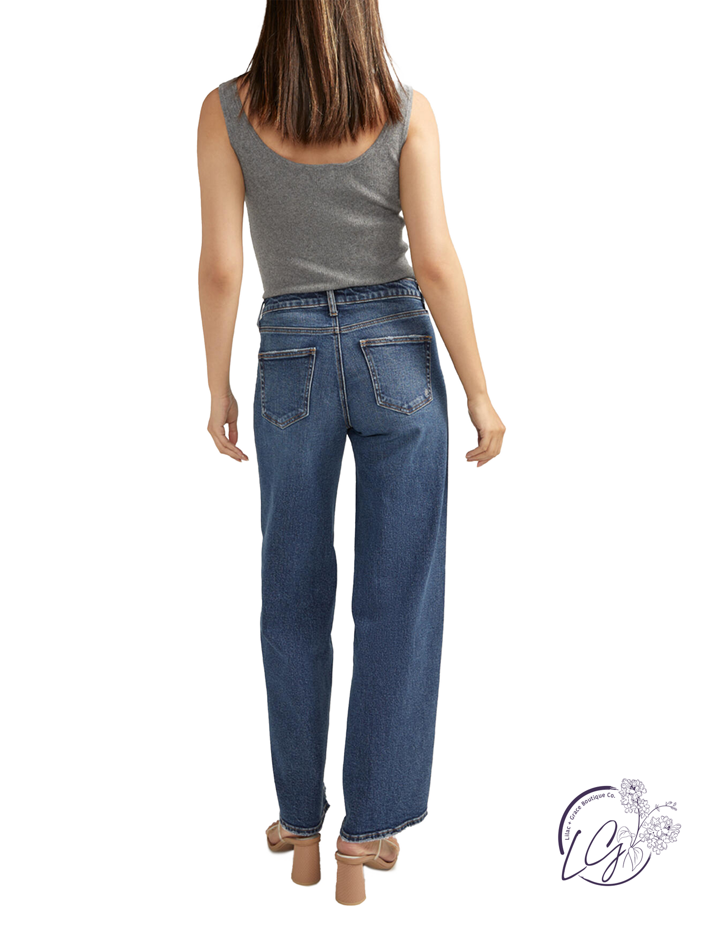 Johanna Suki Mid Rise Wide Leg Jeans by Silver Jeans