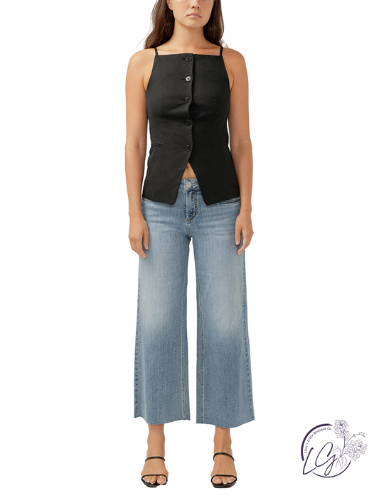 Helena Mid-Rise Wide Leg Luxe Stretch Jeans by Silver Jeans