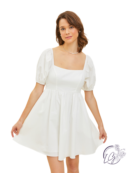 Fairytale Puff Sleeve Babydoll Mini Dress