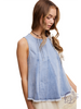 Horizon Hem Flare Denim Top