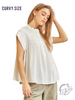Curvy Love This Vibe Pleated Top