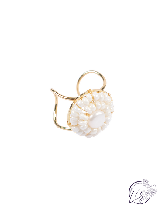 Mica Gold & Pearl Ring