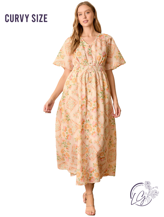 Curvy Green Meets The Sun Dress