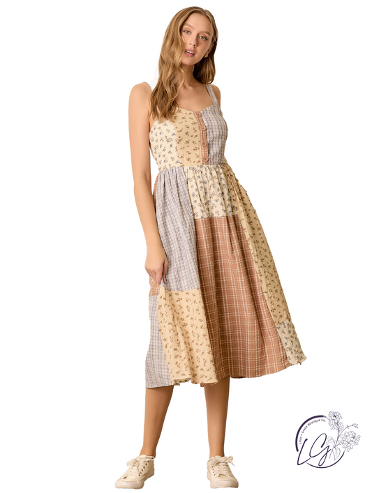 Tones In The Air Collage Dress