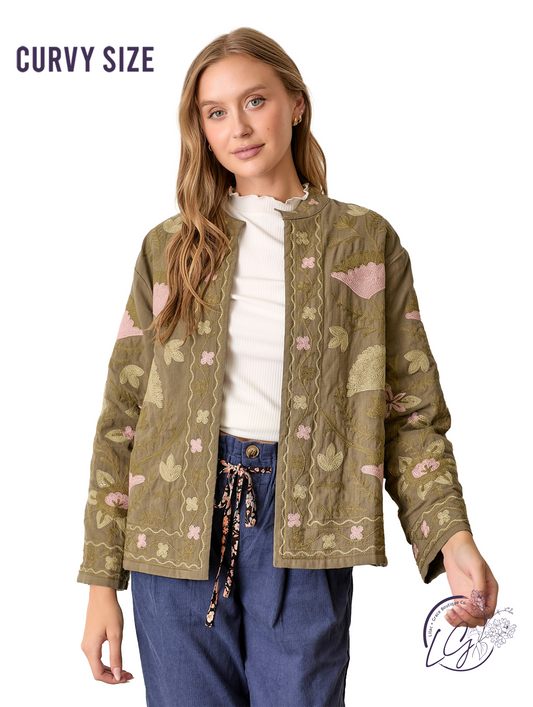 Curvy Printed Light Jacket