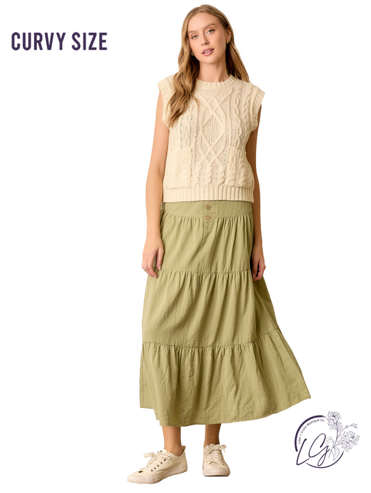 Curvy Grass Sways Gently Skirt