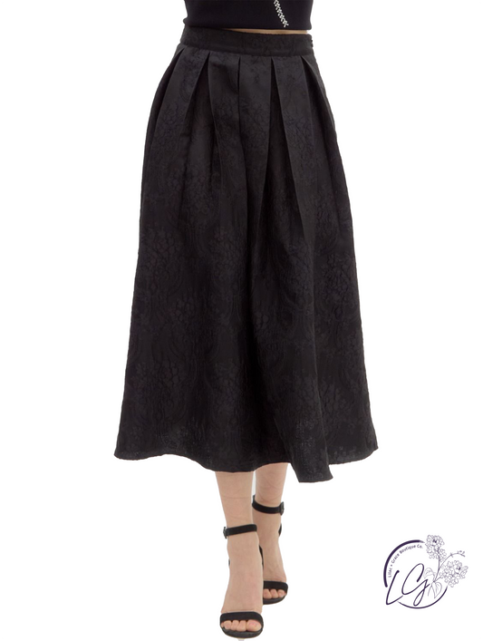 Echofern Pleated Midi Skirt