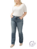 Curvy Farrah Suki Mid Rise Bootcut Jeans by Silver Jeans