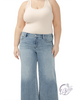Curvy Christina Mid-Rise Wide Leg Luxe Stretch Jeans by Silver Jeans