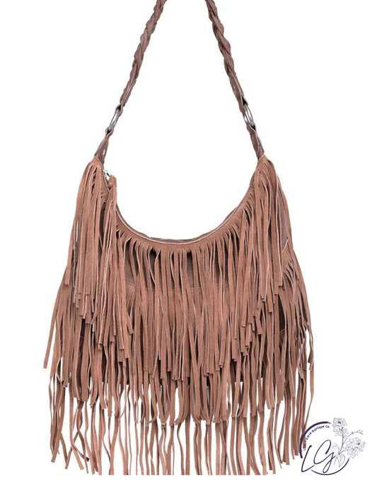 Wrangler Fringe Bohemian Hobo Handbag