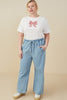 Curvy Coastal Drawstring Denim