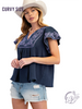 Curvy Cloudstitch Cotton Babydoll Top