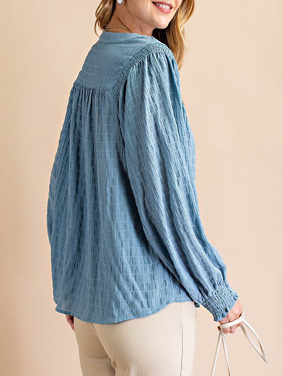 (Sale) Let's Stop Wishing Smocked Long Sleeve