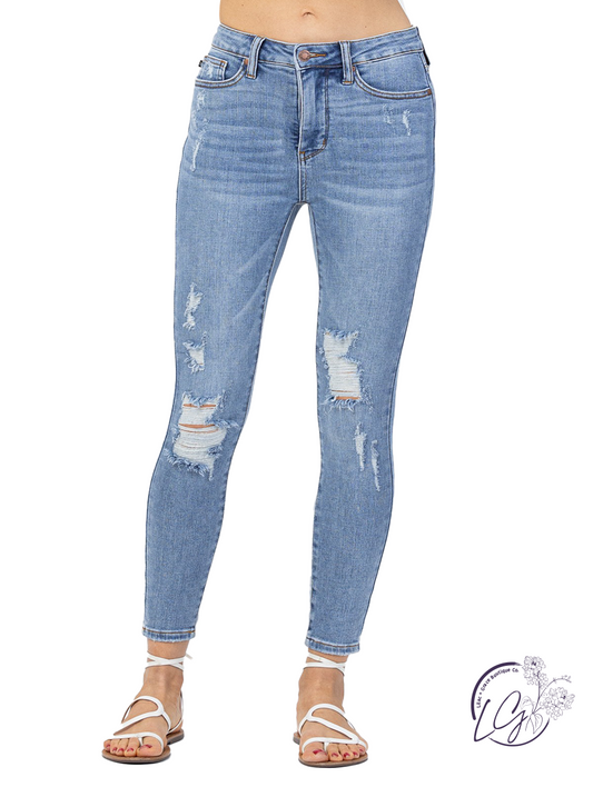 (SALE) Angel High-Rise Tummy Control Skinny by Judy Blue